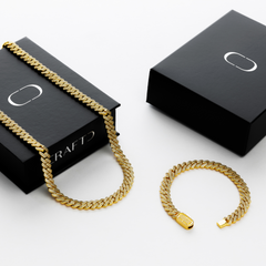 Prong Link Iced Cuban Gift Set (Gold)