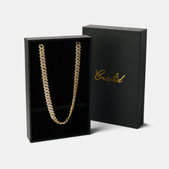 Prong Link Iced Cuban (Gold) 8mm