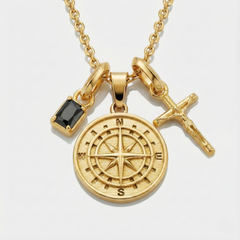 Build Your Own Pendant (Gold) | Onyx Stone