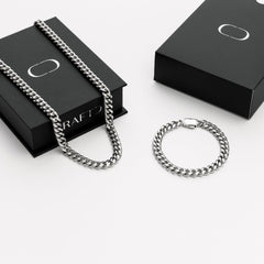 Cuban 8mm Gift Set (Silver)