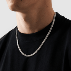 Prong Link Iced Cuban (Silver) 6mm