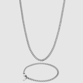 Cuban 4mm Set (Silver)