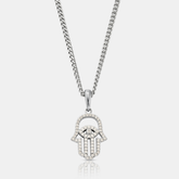 Iced Hamsa (Silver)