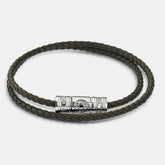 Black Leather Wrap Bracelet