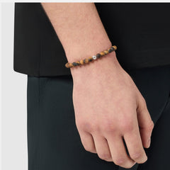 Tiger's Eye Lock Bracelet (Silver)