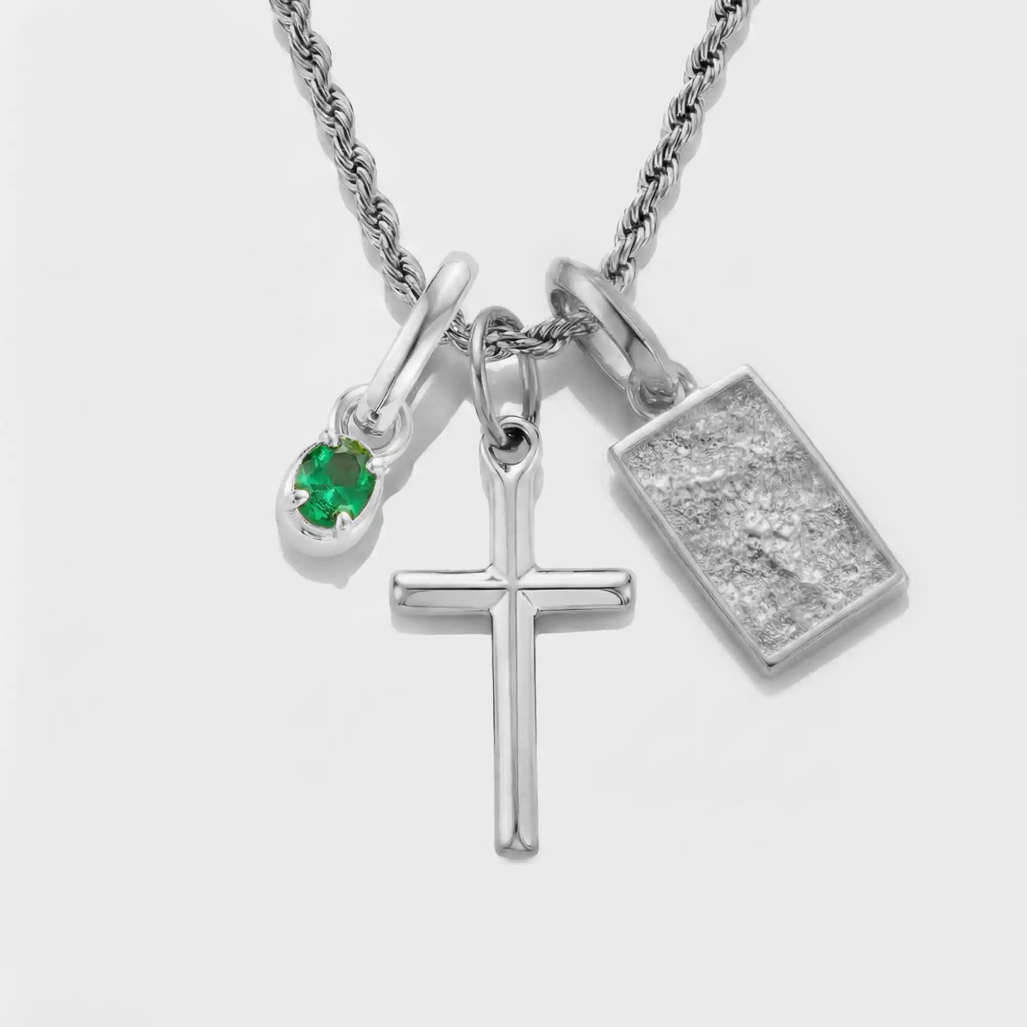 Build Your Own Pendant (Silver) | Emerald Stone