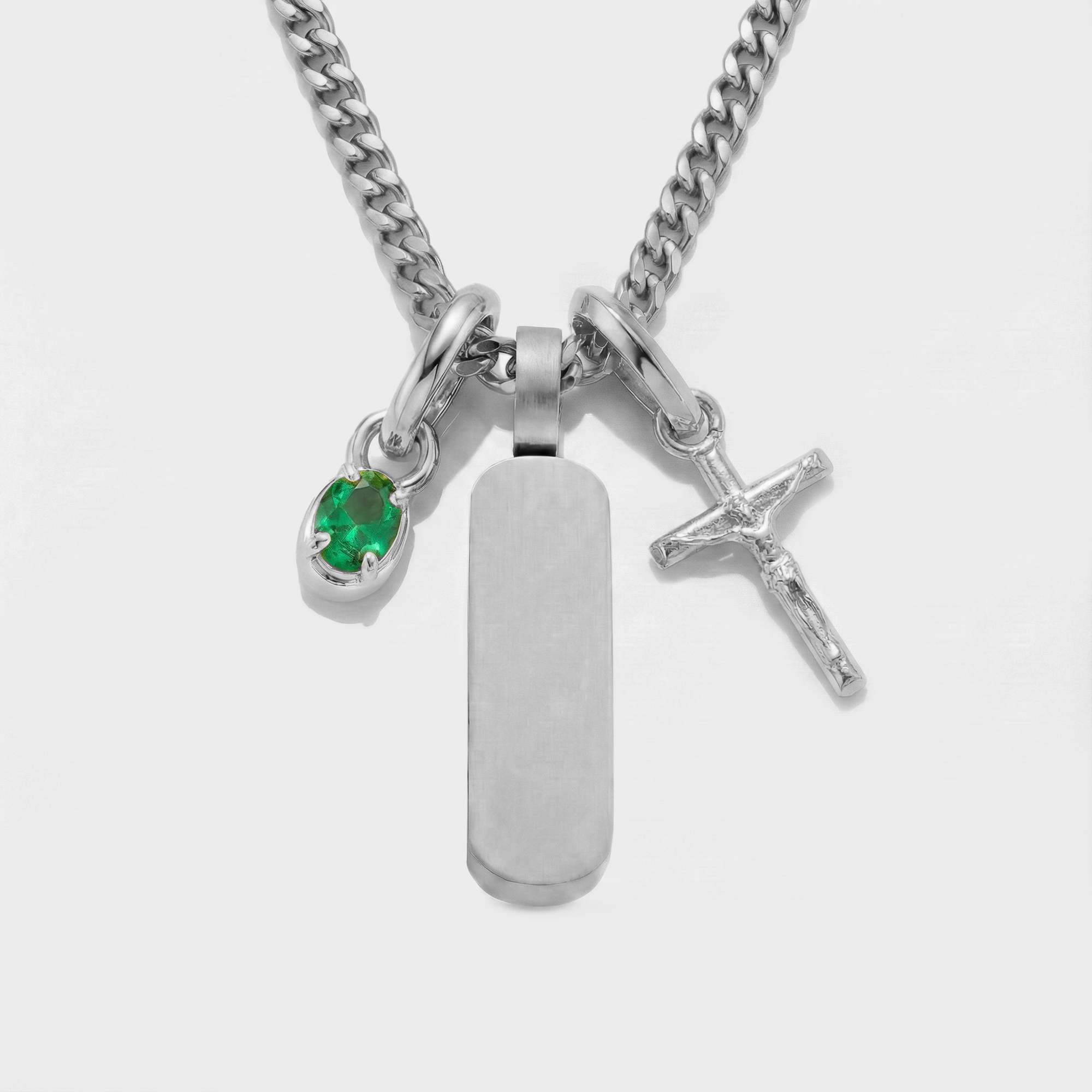 Build Your Own Pendant (Silver) | Emerald Stone