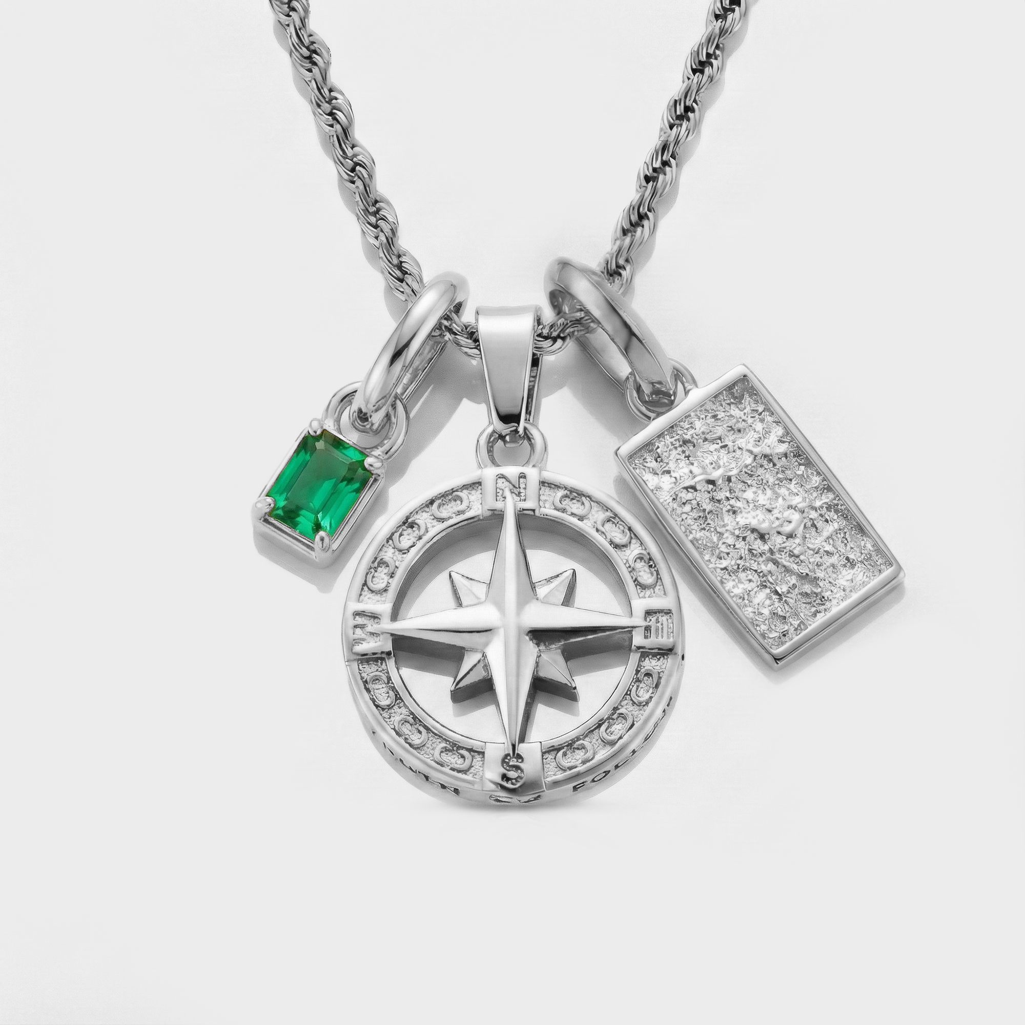 Build Your Own Pendant (Silver) | Emerald Stone