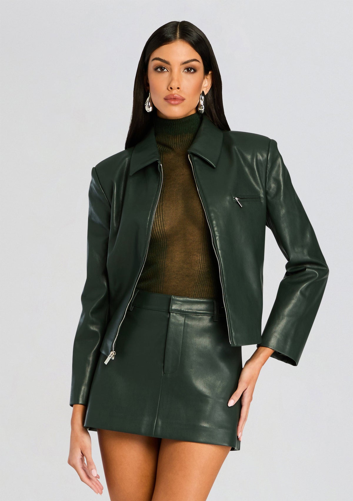 Asha Faux Leather Jacket