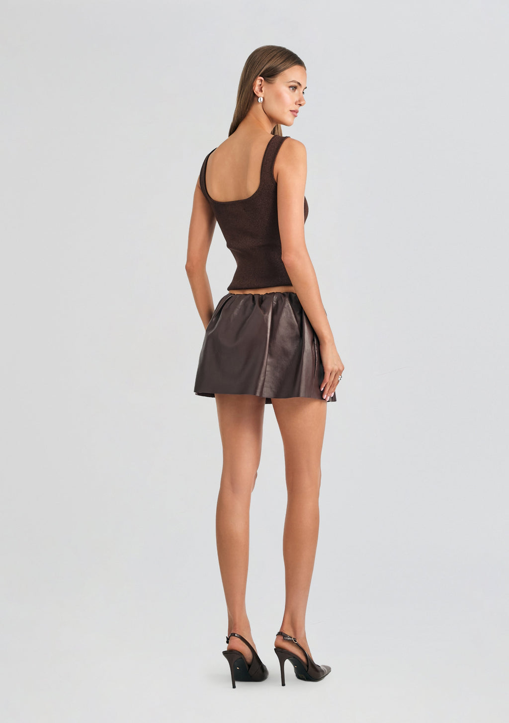 Kaitlin Leather Skirt