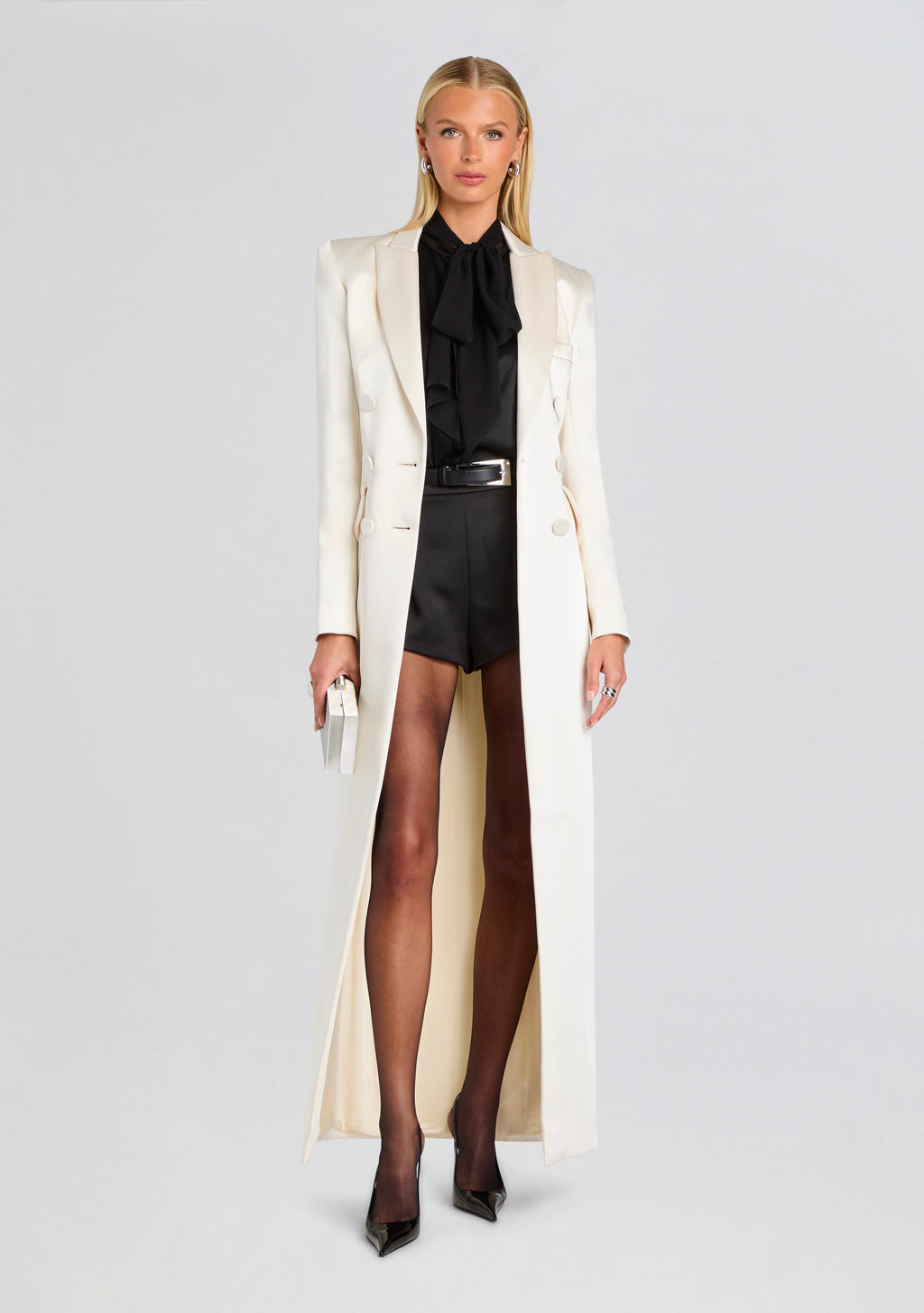 Satin Amberly Blazer Evening Dress