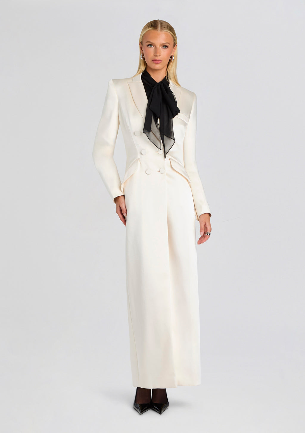 Satin Amberly Blazer Evening Dress