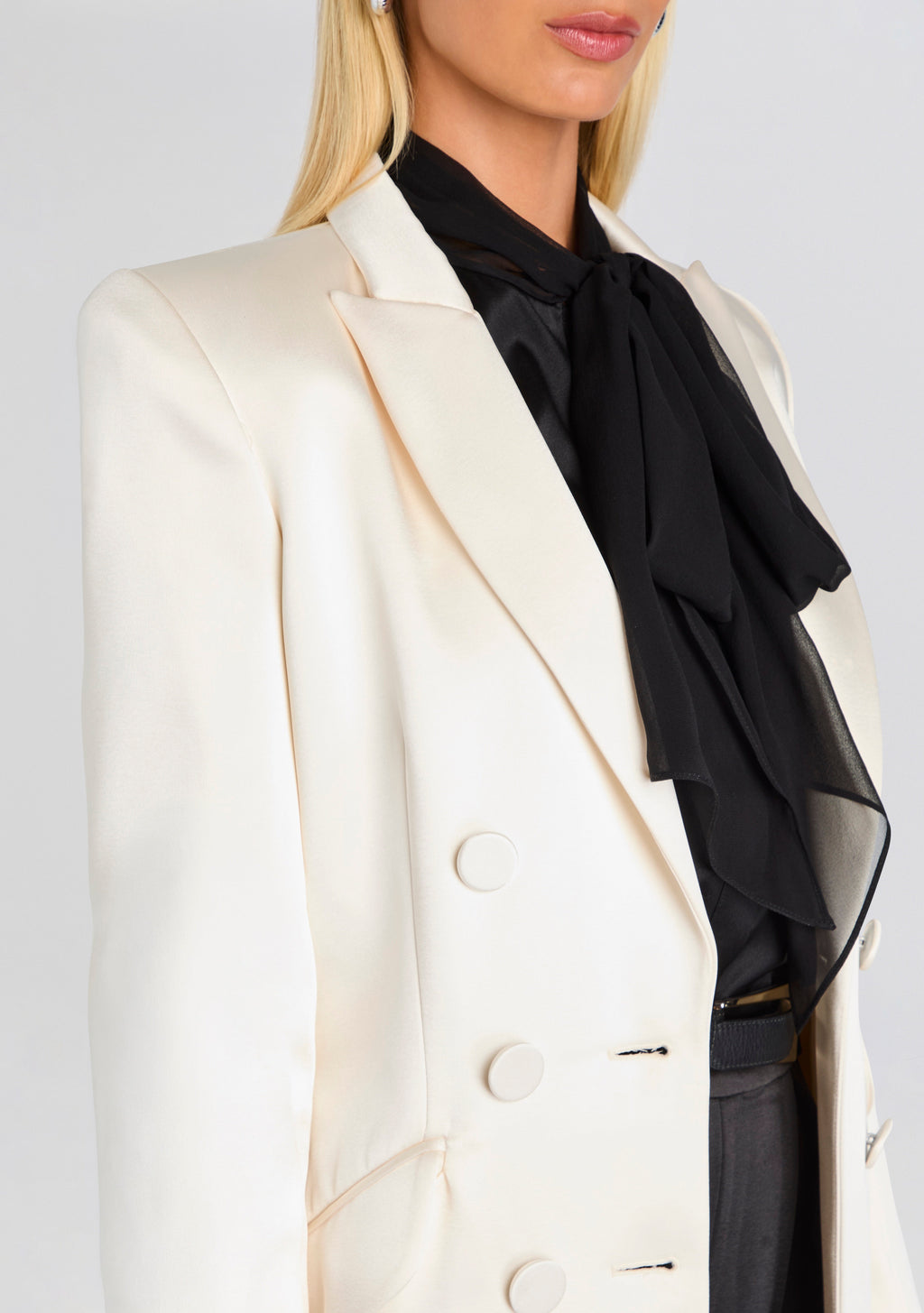 Satin Amberly Blazer Evening Dress