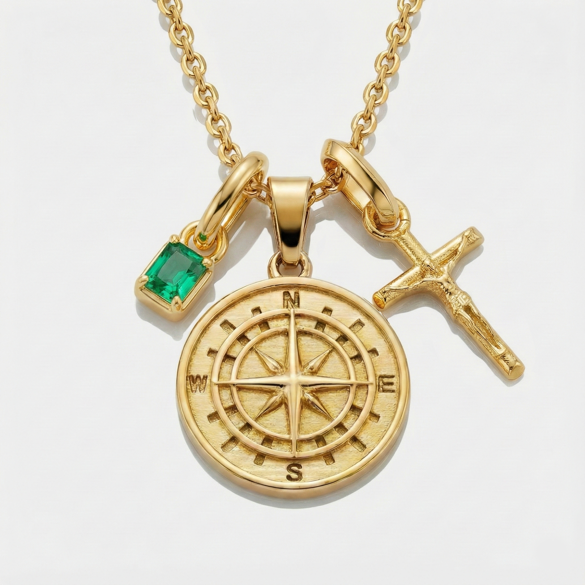 Build Your Own Pendant (Gold) | Emerald Stone