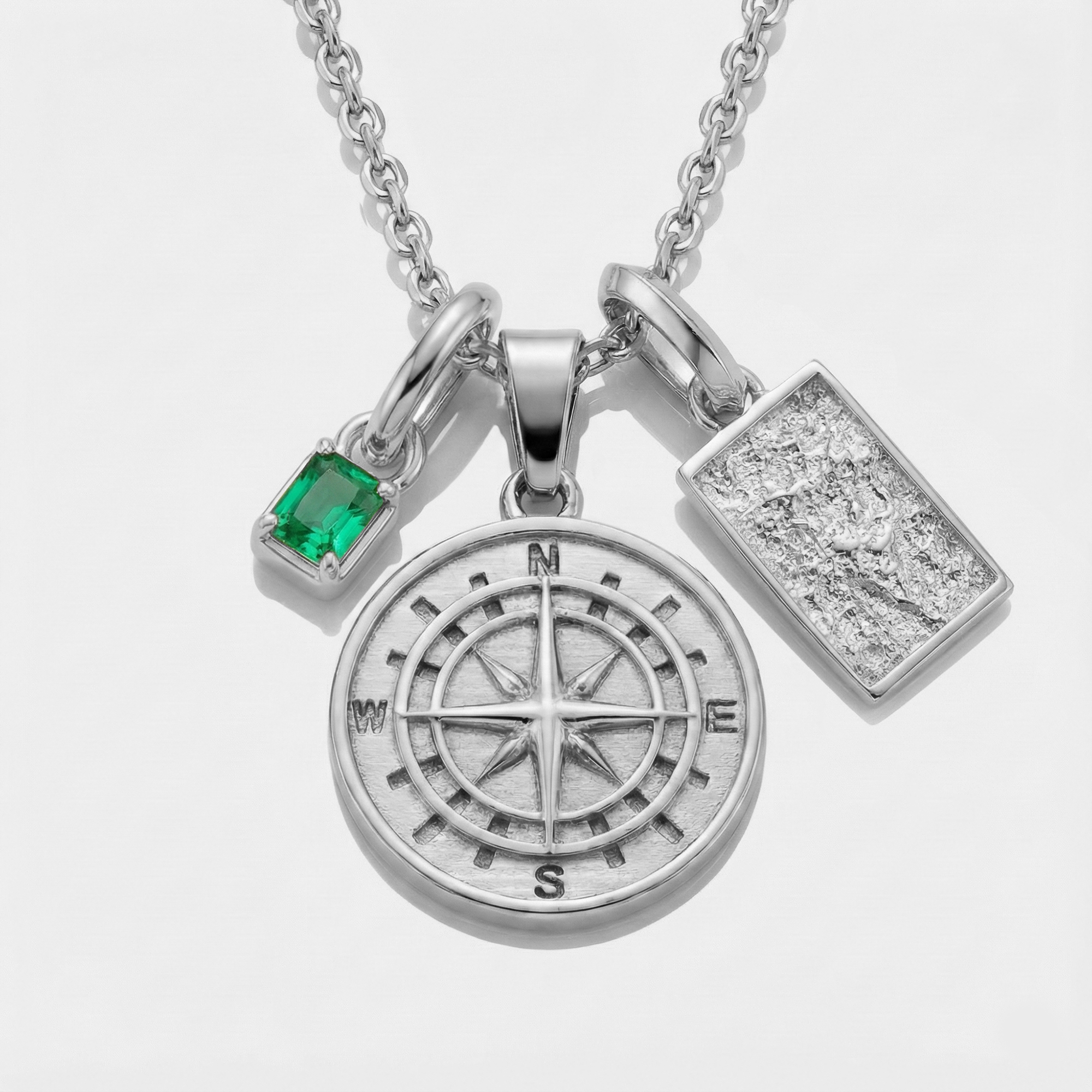 Build Your Own Pendant (Silver) | Emerald Stone
