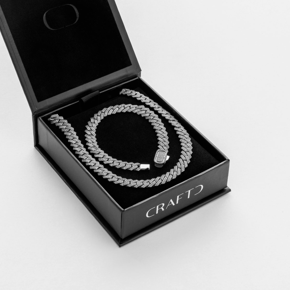Prong Link Iced Cuban Gift Set (Silver)