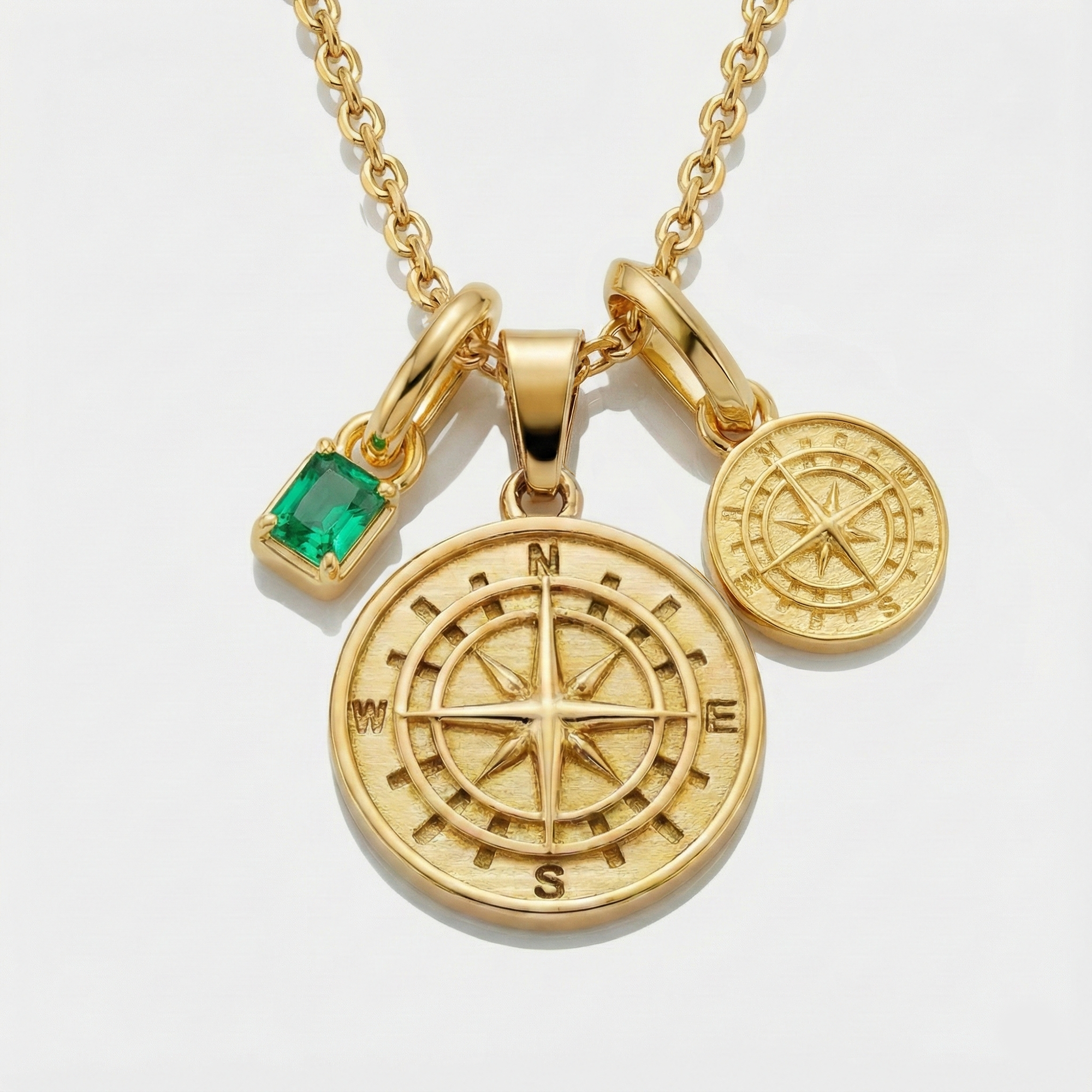 Build Your Own Pendant (Gold) | Emerald Stone