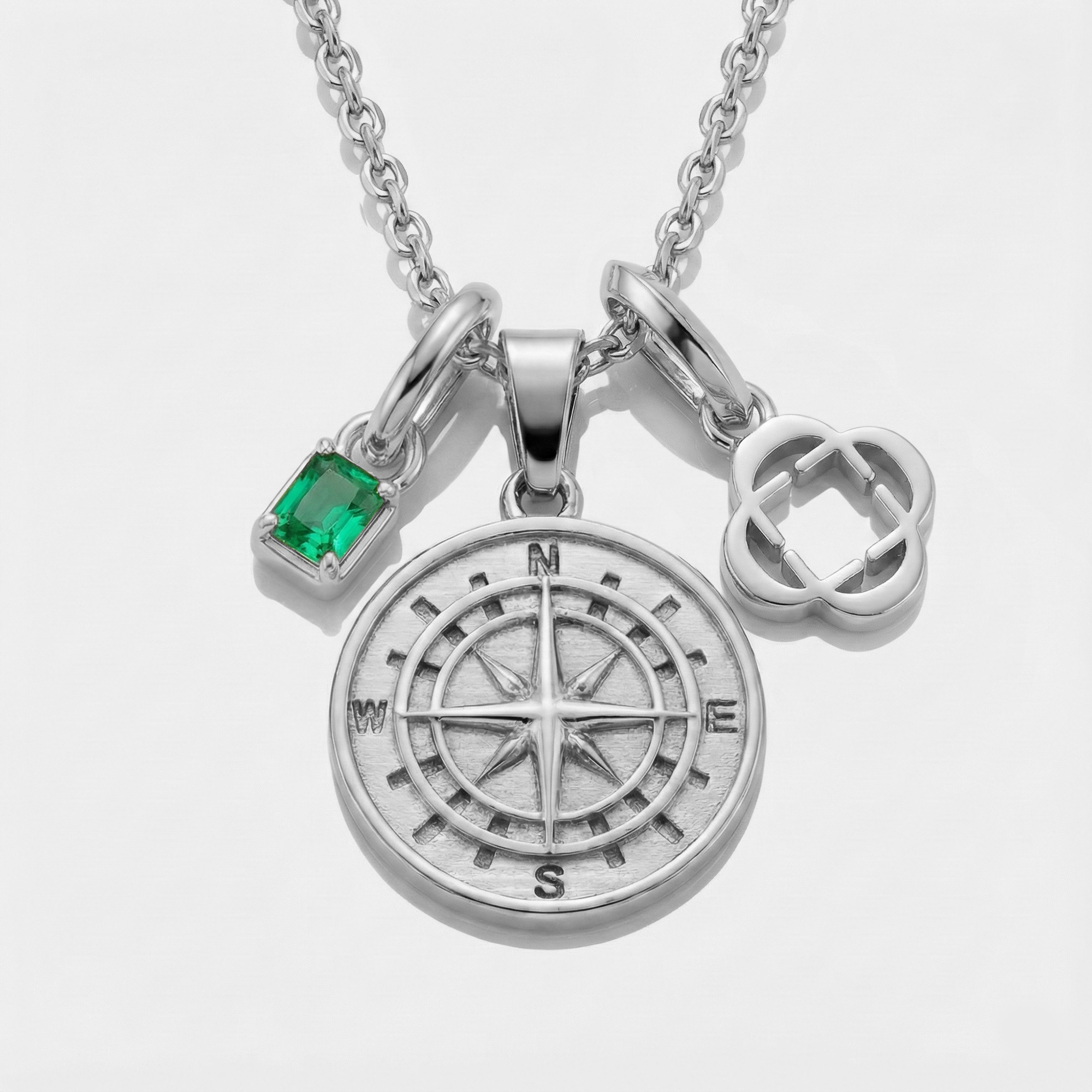 Build Your Own Pendant (Silver) | Emerald Stone