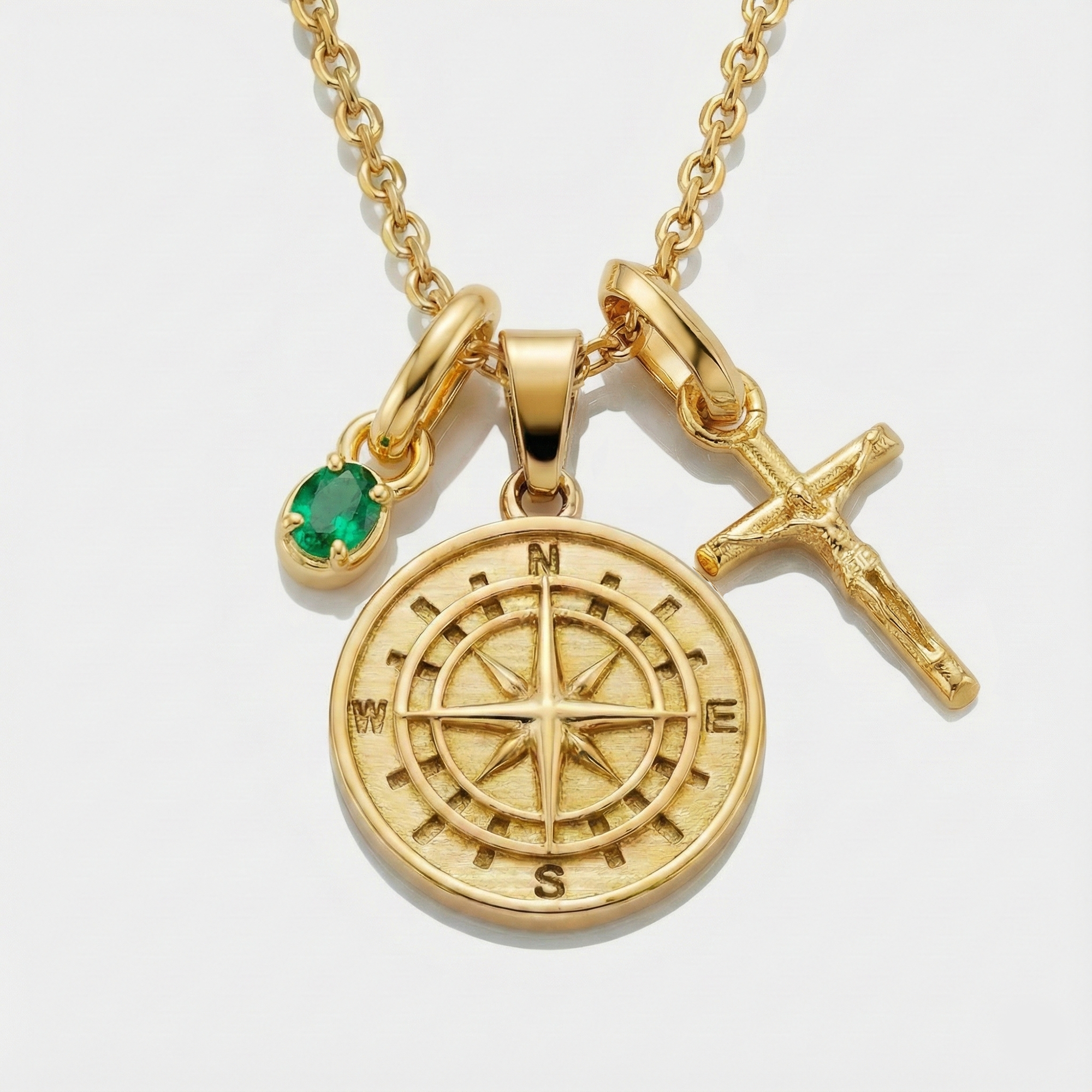 Build Your Own Pendant (Gold) | Emerald Stone