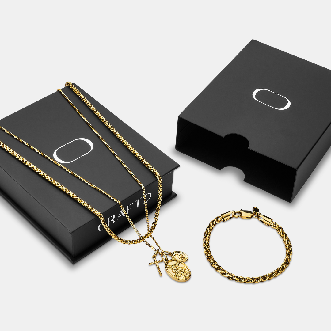 Jesus & Mary Gift Set (Gold)
