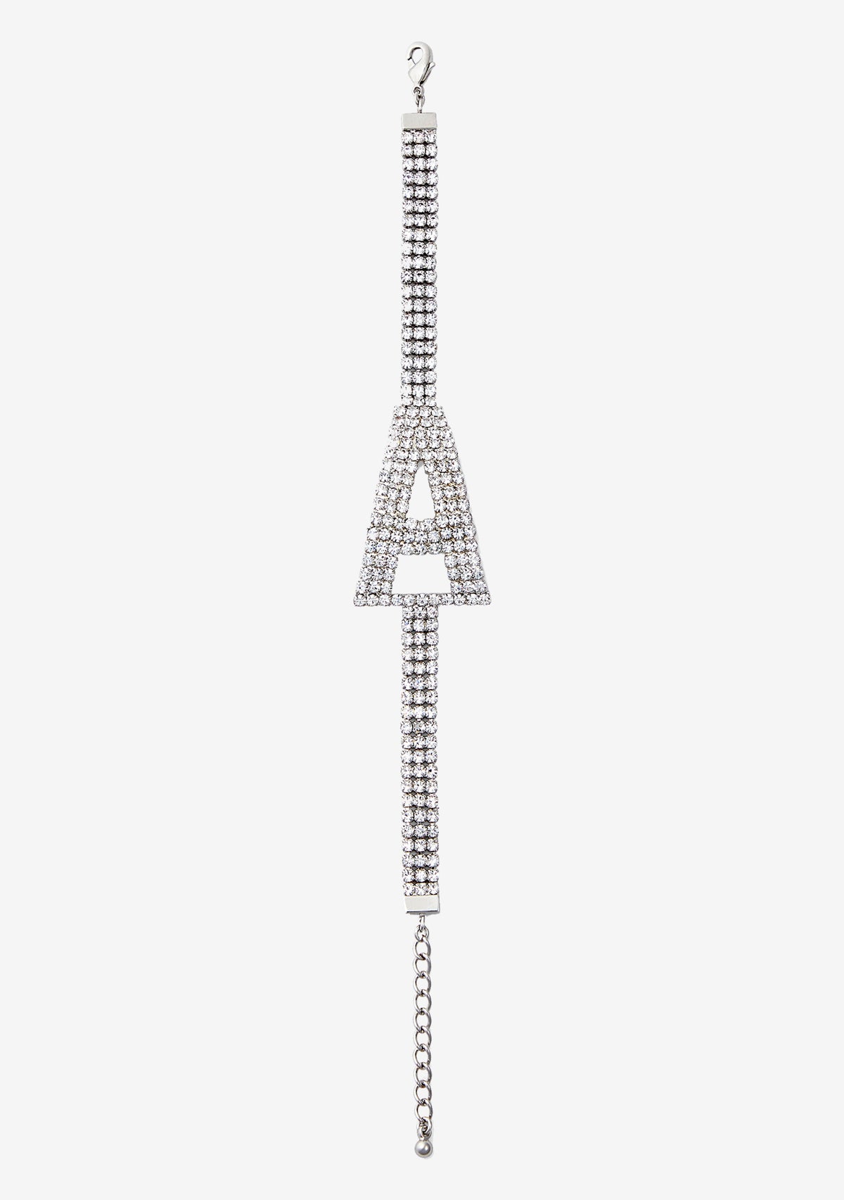 Rhinestone Alphabet Letter Bracelet