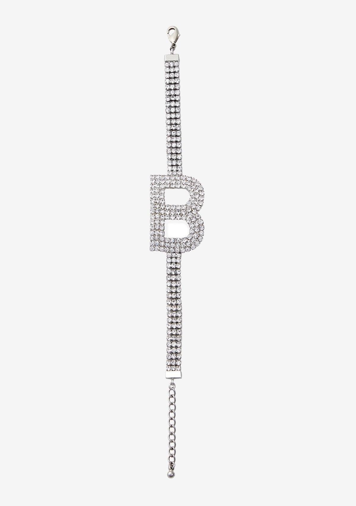 Rhinestone Alphabet Letter Bracelet