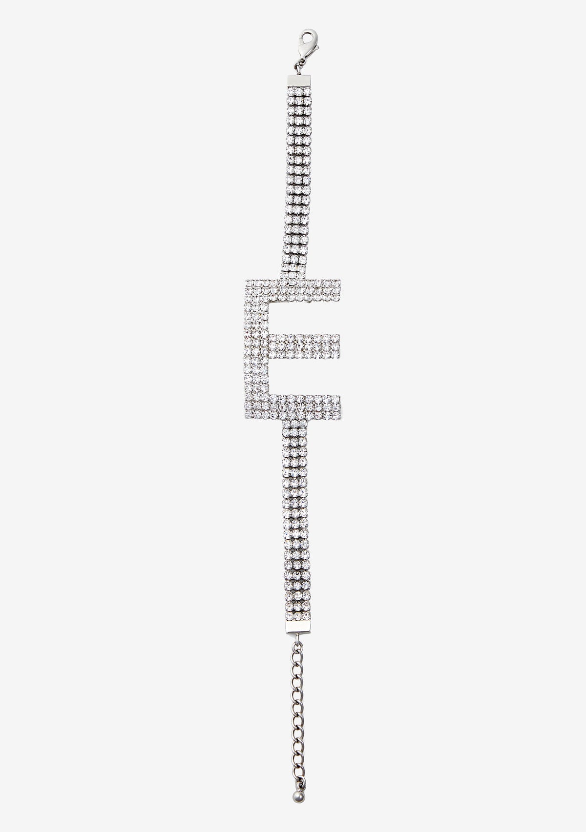 Rhinestone Alphabet Letter Bracelet