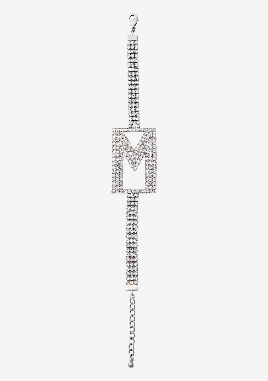 Rhinestone Alphabet Letter Bracelet