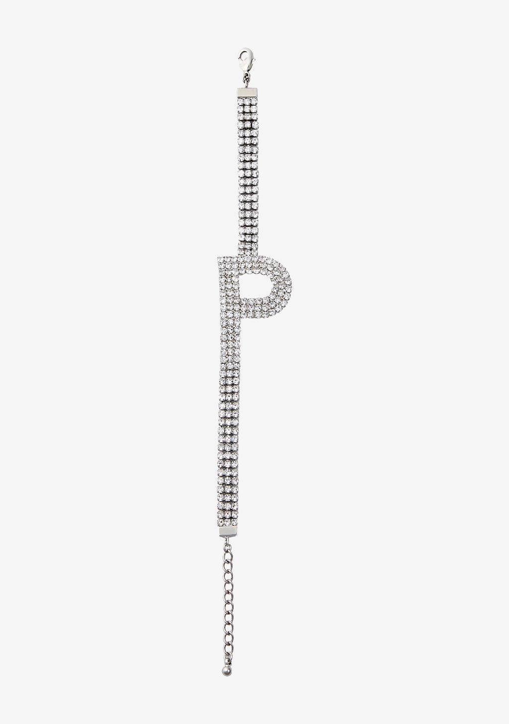 Rhinestone Alphabet Letter Bracelet