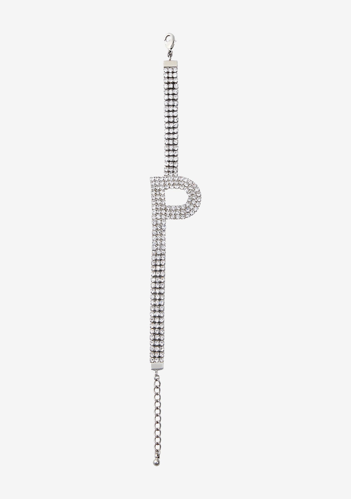 Rhinestone Alphabet Letter Bracelet
