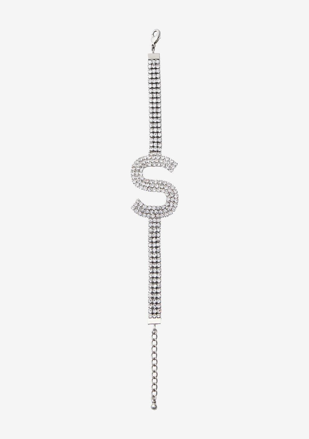 Rhinestone Alphabet Letter Bracelet