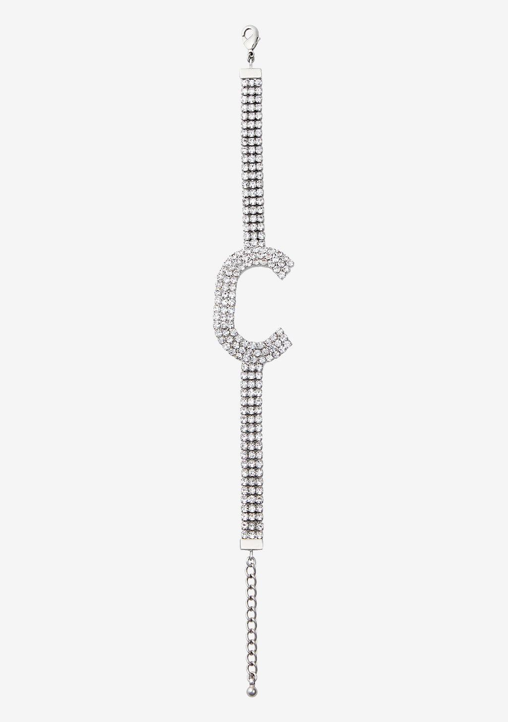 Rhinestone Alphabet Letter Bracelet