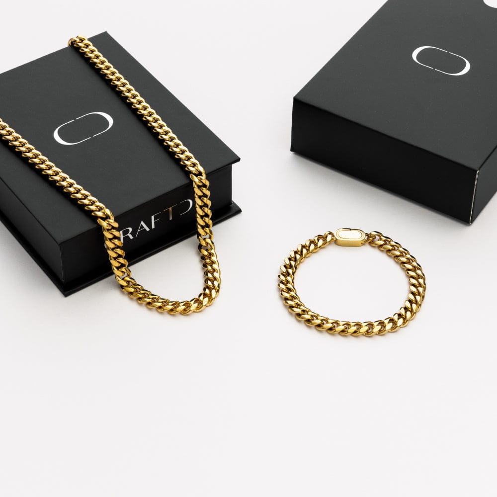 Cuban 8mm Gift Set (Gold)
