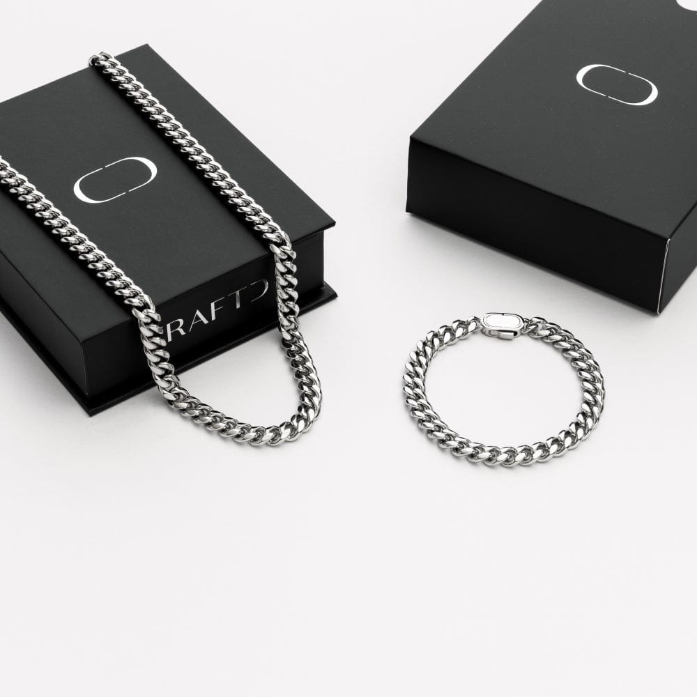 Cuban 8mm Gift Set (Silver)