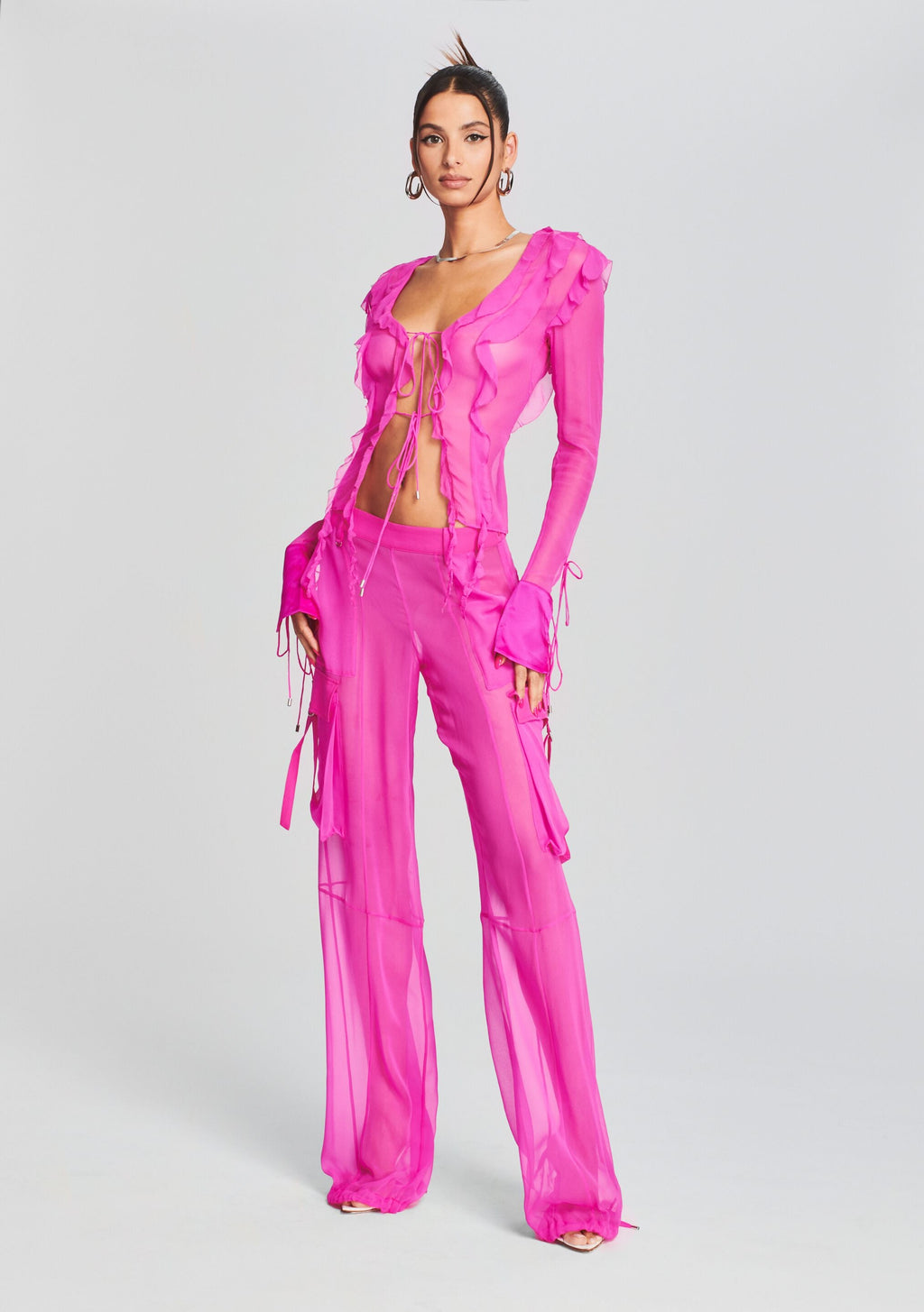 Viviane Silk Chiffon Pant