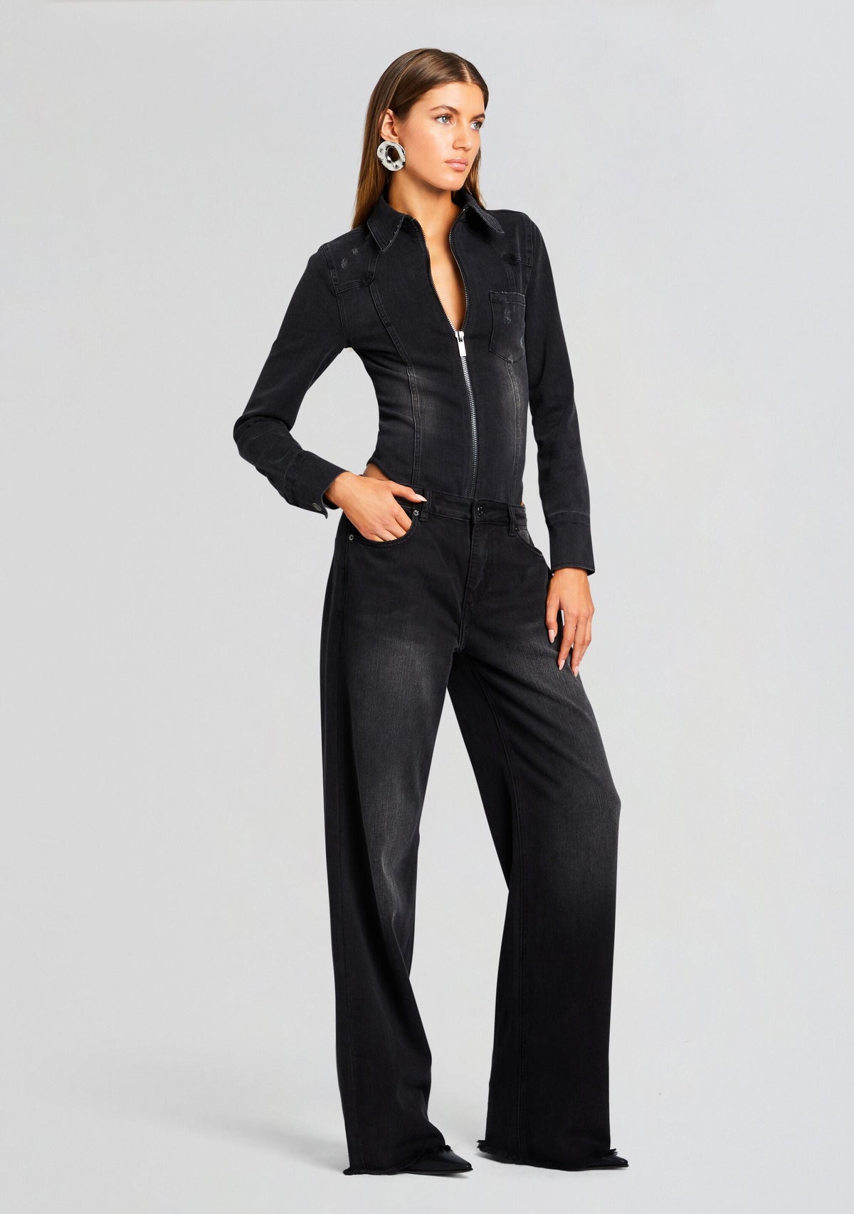 Helena Denim Bodysuit