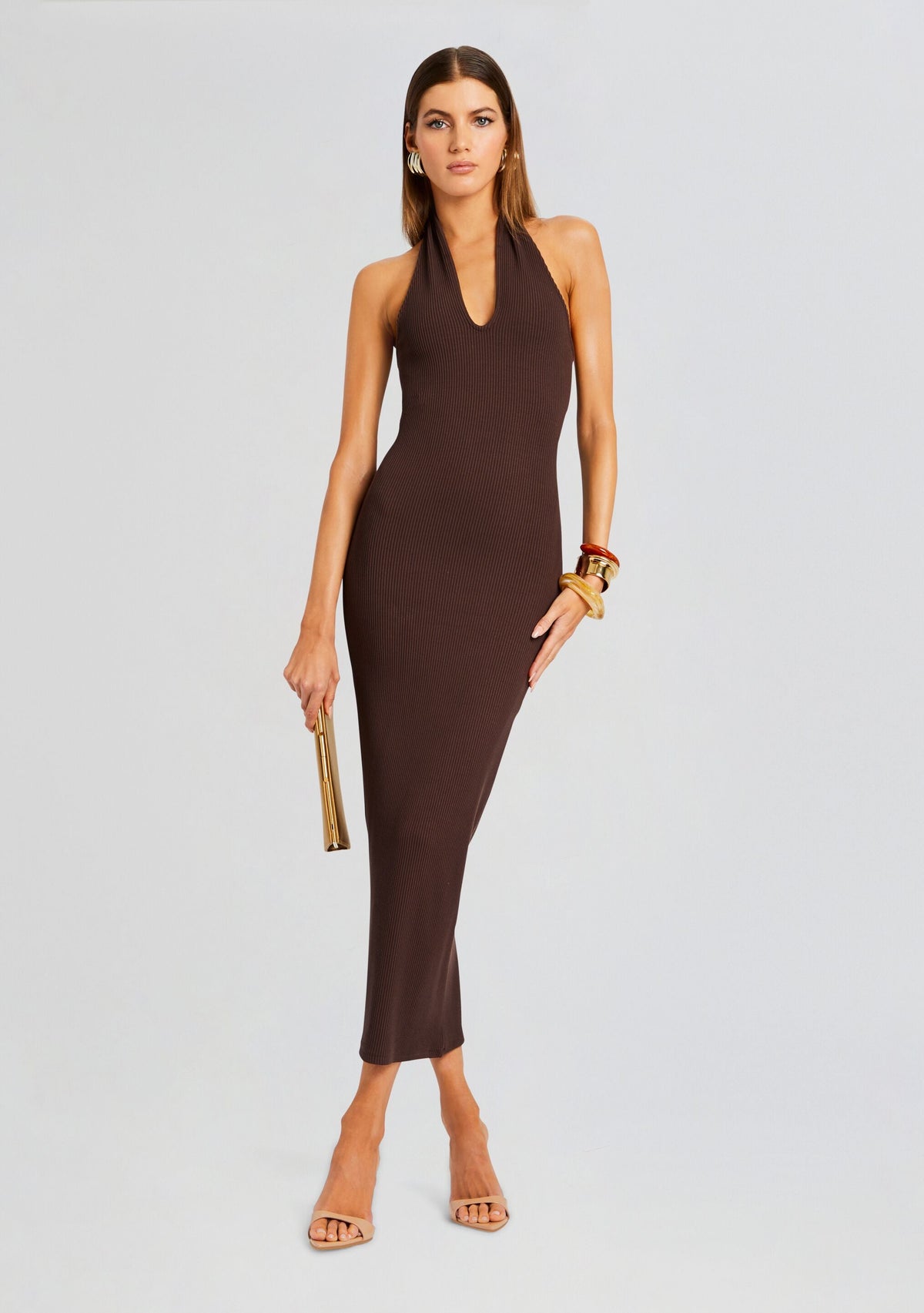 Lozza Halter Neck Maxi Dress