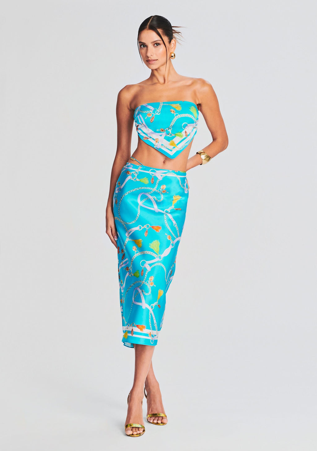 Penina Silk Midi Skirt