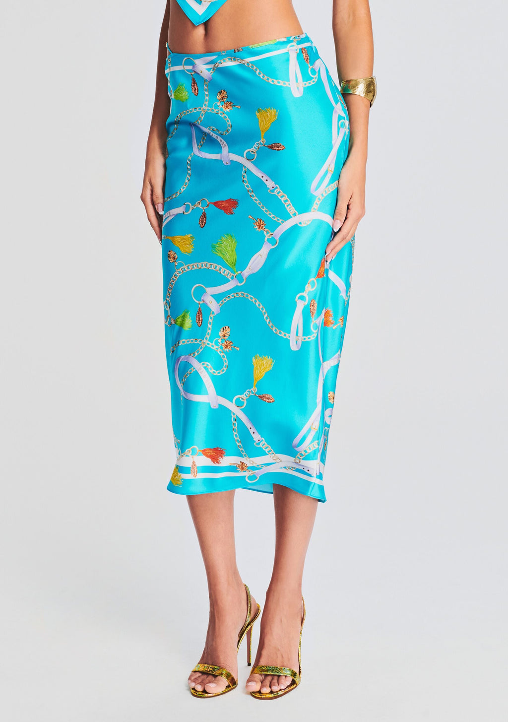 Penina Silk Midi Skirt