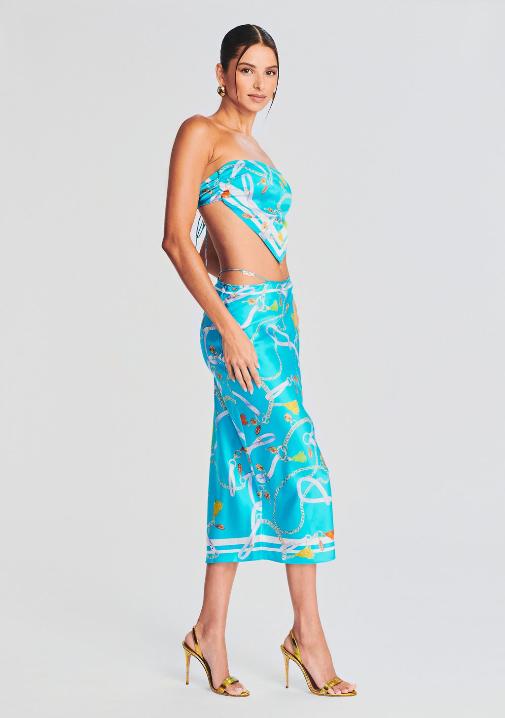 Penina Silk Midi Skirt