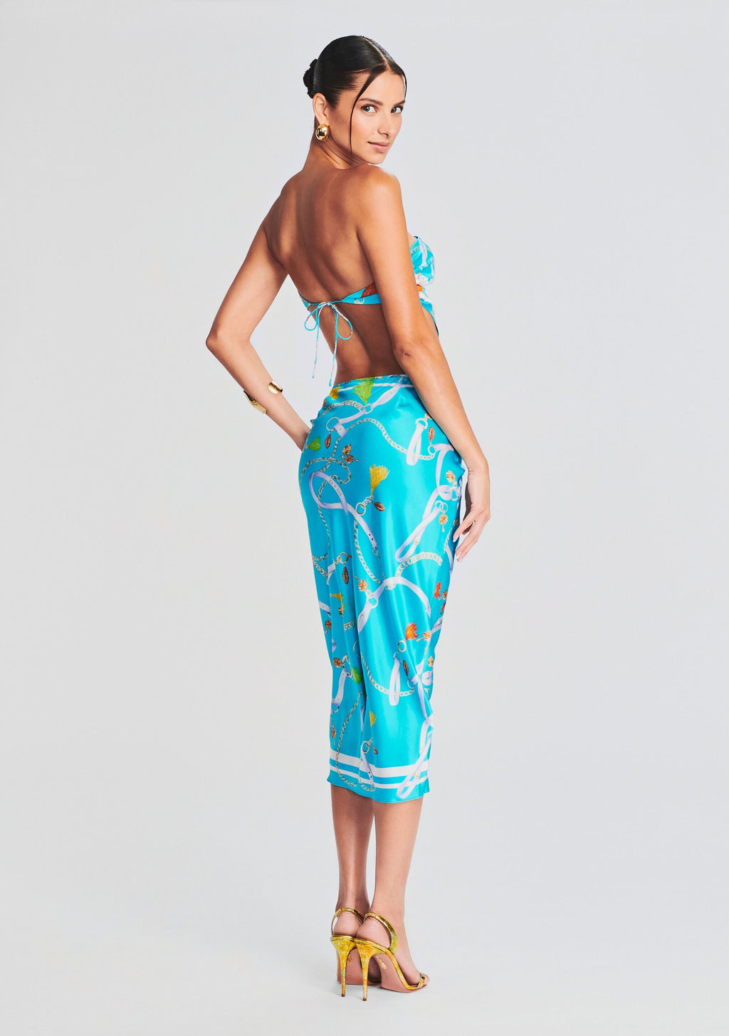 Penina Silk Midi Skirt