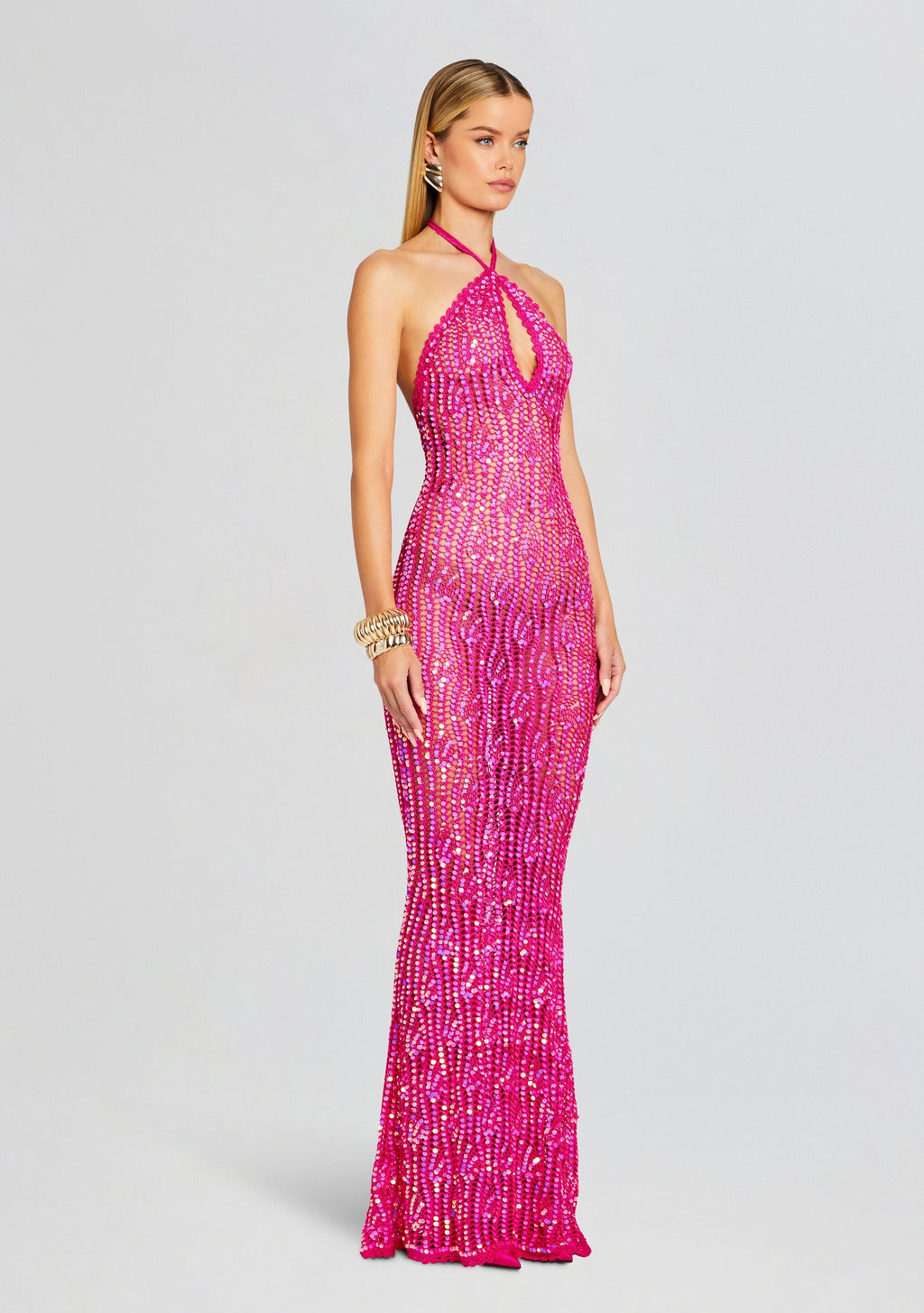 Massie Sequin Crochet Dress