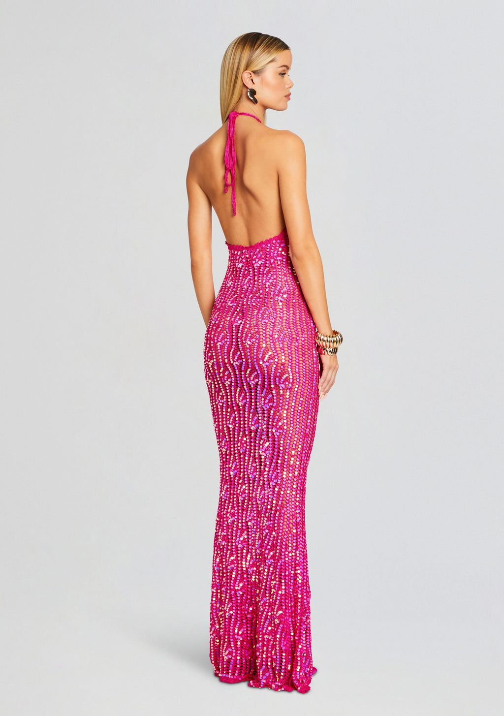 Massie Sequin Crochet Dress