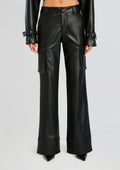 Fifer Vegan Leather Mid Rise Cargo Pant