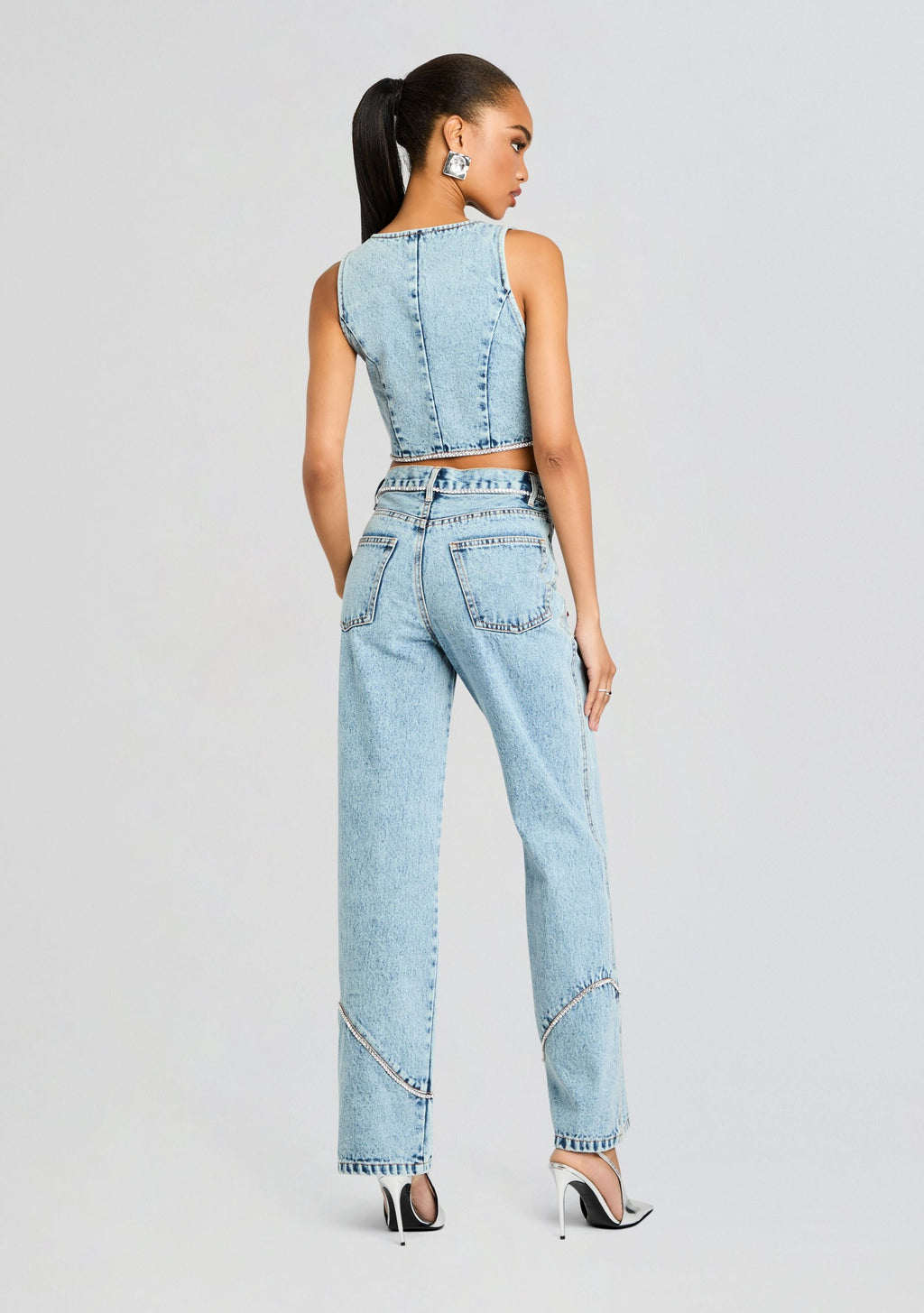 Jordi Embellished Denim Vest