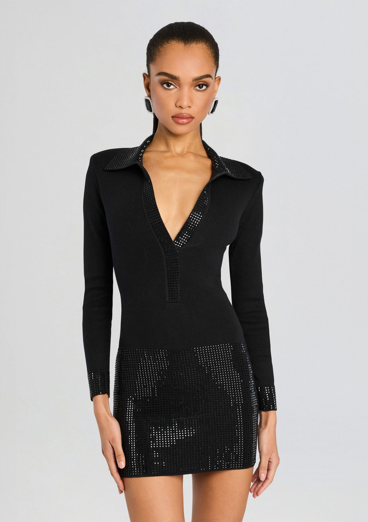 Santana Embellished Knit Dress