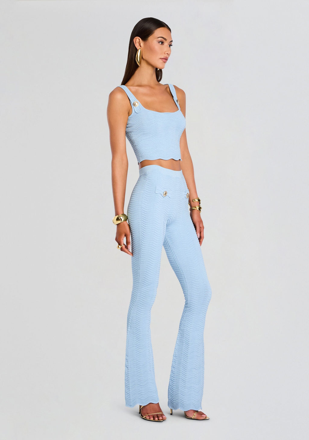 Joliet Metallic Rib Knit Pant