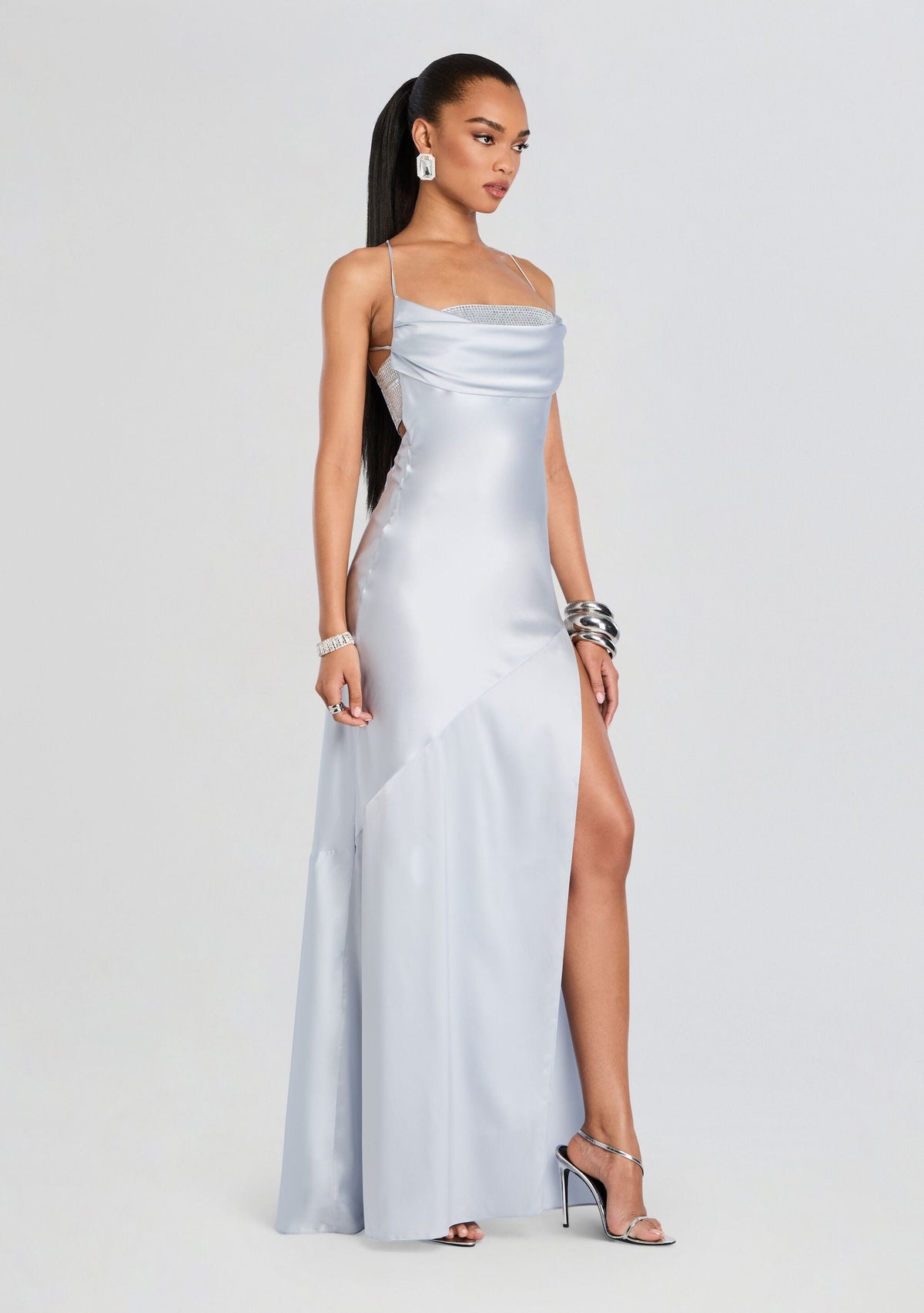 Emery Embellished Silk Dress
