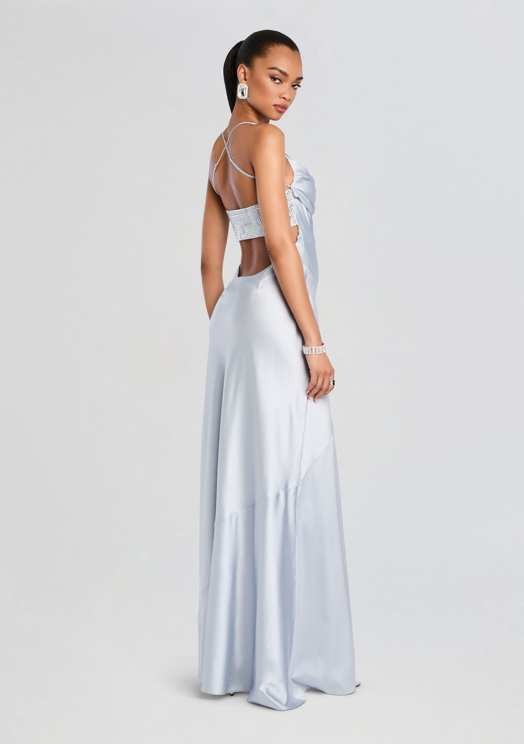 Emery Embellished Silk Dress