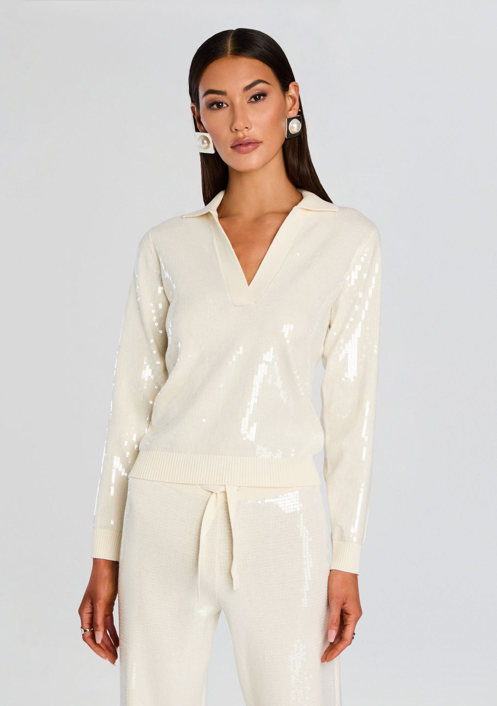 Shaelynn Sequin Knit Shirt